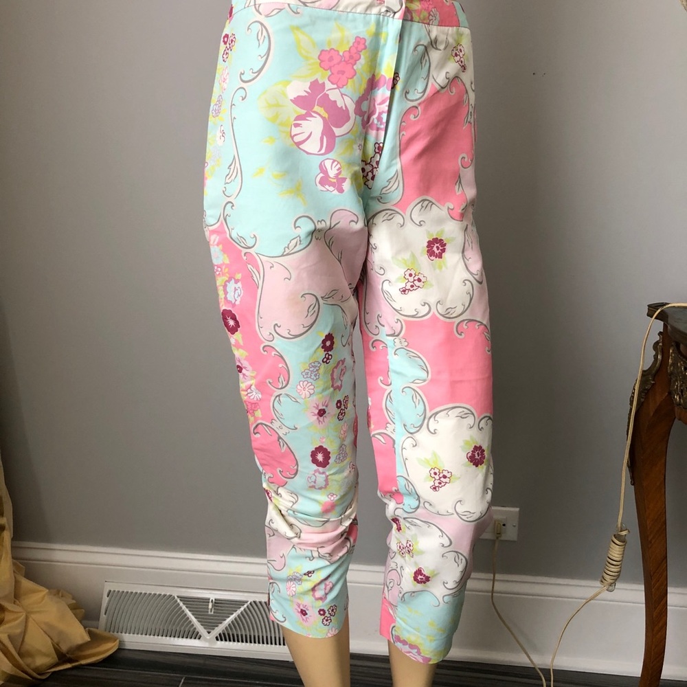 Blumarine cotton pastel cropped pants,sz.40(6)mint - Picture 3 of 8